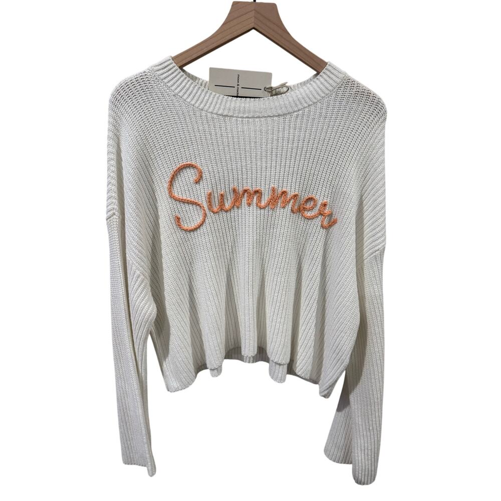 Moon & Madison SUMMER Graphic Sweater Large